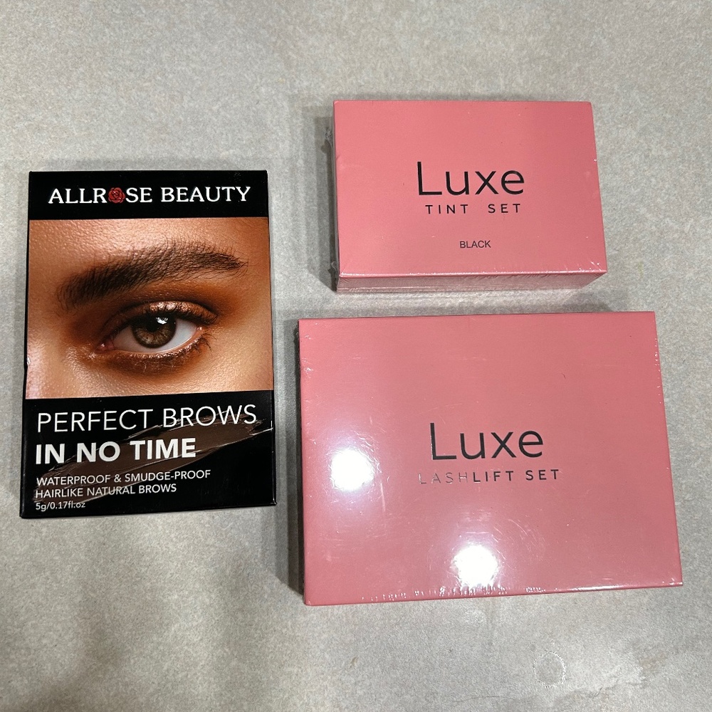 3Beauty Kits 1 Each Luxe Lash Lift Kit, Luxe Lash Tint Kit, Brow Perfect NWT